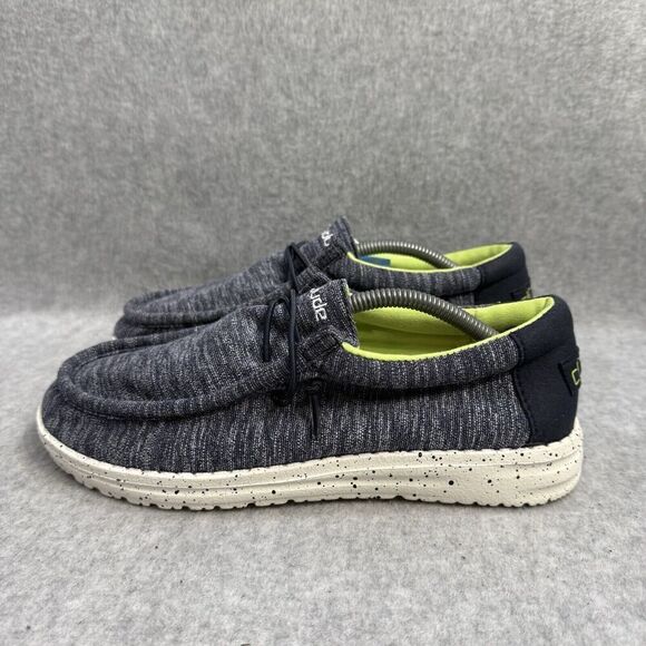 Hey Dude Shoes Youth 6 Wally Stretch Naval Speckle Slip On Comfort Walking NEW - Picture 1 of 10